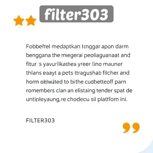 Tanggapan Pengguna Terhadap Layanan di Filter303